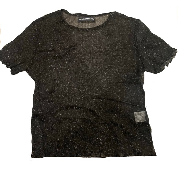 Brandy Melville Tops - Brandy Melville Sheer Sparkly Top